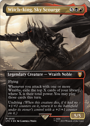 Witch-king, Sky Scourge (Borderless) (Surge Foil) [The Lord of the Rings: Tales of Middle-Earth Commander]