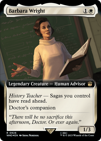 Barbara Wright (Extended Art) (Surge Foil) [Doctor Who]