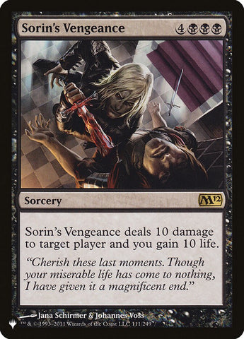 Sorin's Vengeance [The List]