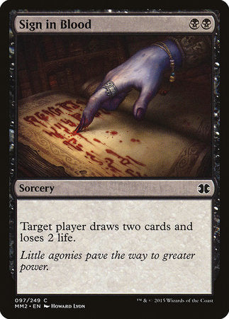 Sign in Blood [Modern Masters 2015] - TCG Master
