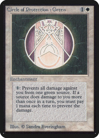 Circle of Protection: Green [Limited Edition Alpha] - TCG Master