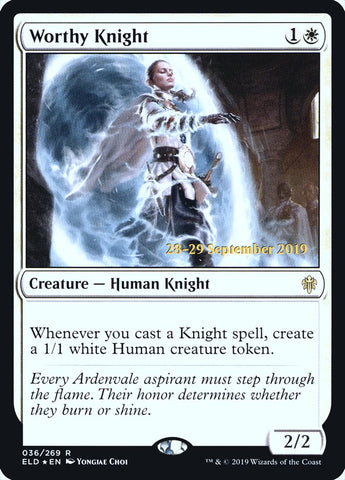 Worthy Knight  [Throne of Eldraine Prerelease Promos] - TCG Master