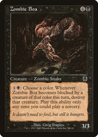 Zombie Boa [Apocalypse] - TCG Master