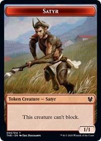 Satyr // Goblin Construct Double-sided Token (Challenger 2021) [Unique and Miscellaneous Promos]