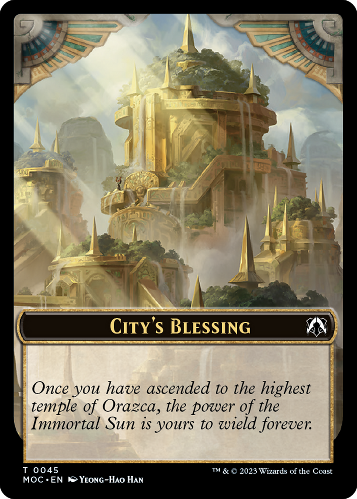 Elephant // City's Blessing Double-Sided Token [March of the Machine Commander Tokens]