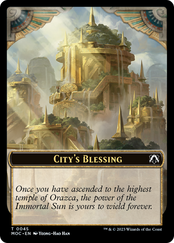 Elephant // City's Blessing Double-Sided Token [March of the Machine Commander Tokens]