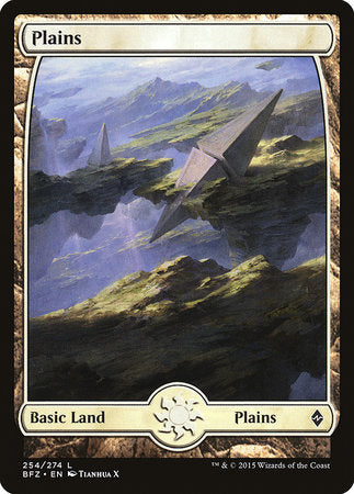 Plains (254) - Full Art [Battle for Zendikar] - TCG Master