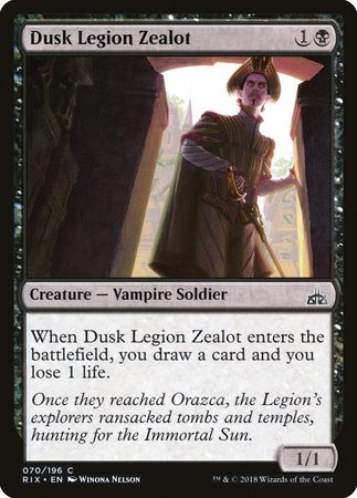 Dusk Legion Zealot [Rivals of Ixalan] - TCG Master