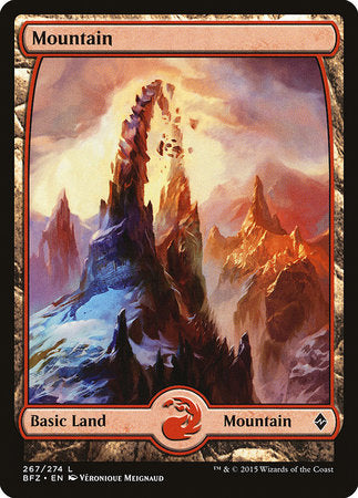 Mountain (267) - Full Art [Battle for Zendikar] - TCG Master