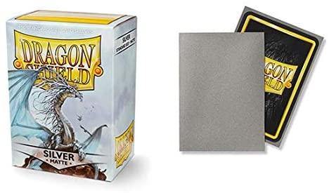Dragon Shield 100 Standard Size Card Sleeves - Silver Matte