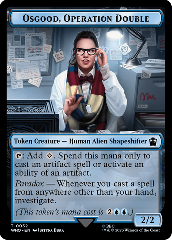 Alien // Osgood, Operation Double Double-Sided Token [Doctor Who Tokens]