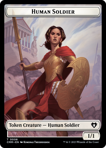 Human Soldier // Knight Double-Sided Token [Commander Masters Tokens]