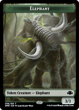 Elephant // Cat (008) Double-Sided Token [Dominaria Remastered Tokens]