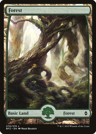 Forest (270) - Full Art [Battle for Zendikar] - TCG Master
