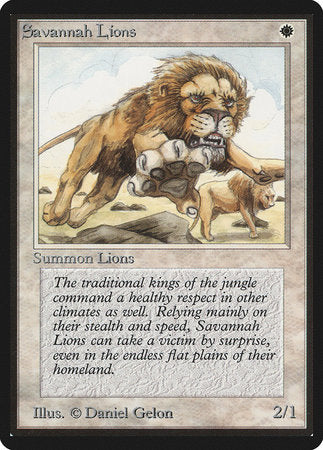Savannah Lions [Limited Edition Beta] - TCG Master