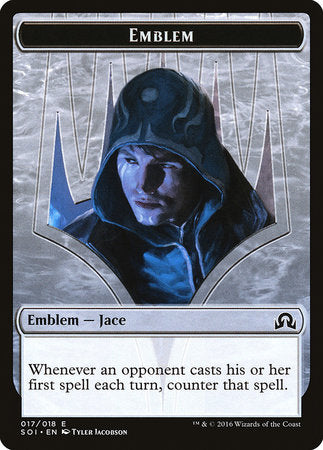 Emblem - Jace, Unraveler of Secrets [Shadows over Innistrad Tokens] - TCG Master