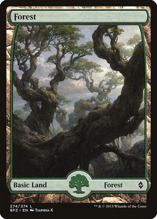 Forest (274) - Full Art [Battle for Zendikar] - TCG Master