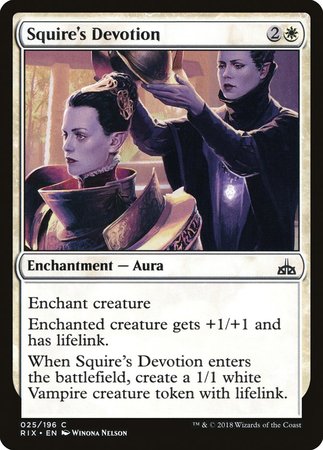 Squire's Devotion [Rivals of Ixalan] - TCG Master