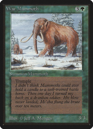 War Mammoth [Limited Edition Beta] - TCG Master