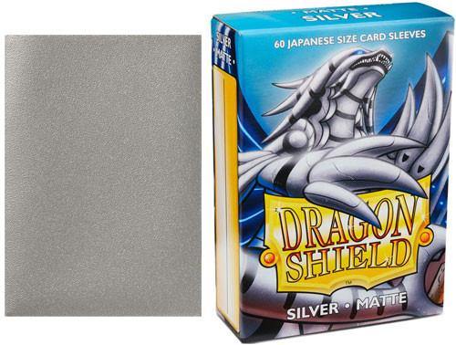 Dragon Shield 60 Japanese Size Card Sleeves - Silver Matte