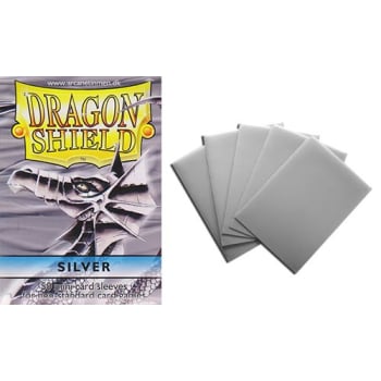 Dragon Shield Small Size Sleeve - Silver - TCG Master