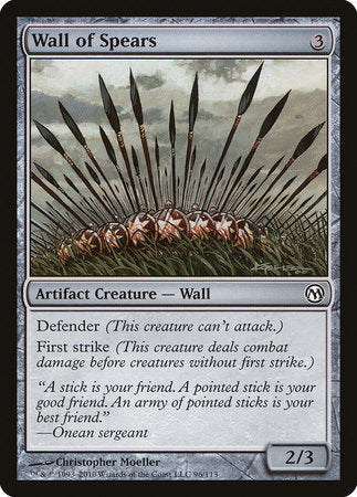 Wall of Spears [Duels of the Planeswalkers] - TCG Master