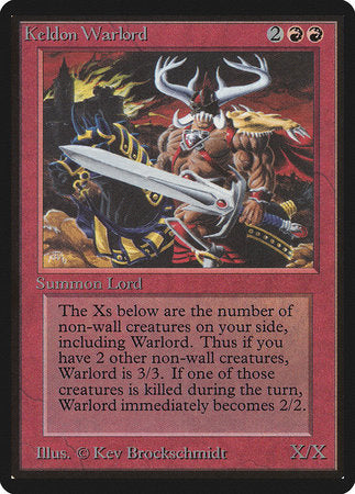 Keldon Warlord [Limited Edition Beta] - TCG Master
