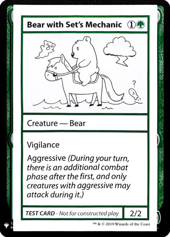 Bear with Set's Mechanic [Mystery Booster Playtest Cards] - TCG Master