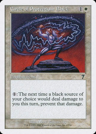 Circle of Protection: Black [Seventh Edition] - TCG Master