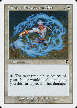Circle of Protection: Blue [Seventh Edition] - TCG Master