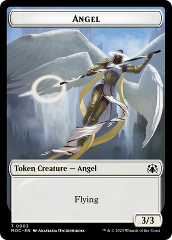 Angel (3) // Demon Double-Sided Token [March of the Machine Commander Tokens]