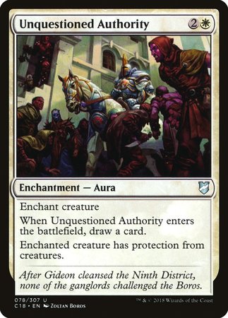 Unquestioned Authority [Commander 2018] - TCG Master