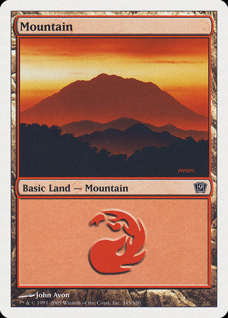 Mountain (345) [Ninth Edition] - TCG Master