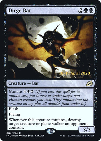 Dirge Bat  [Ikoria: Lair of Behemoths Prerelease Promos] - TCG Master