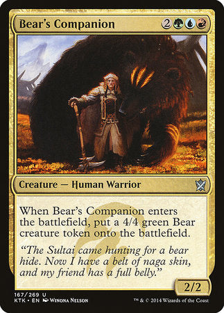 Bear's Companion [Khans of Tarkir] - TCG Master