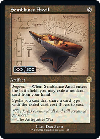 Semblance Anvil (Retro Schematic) (Serial Numbered) [The Brothers' War Retro Artifacts]