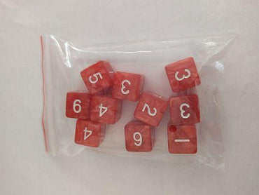 10 PEARL D6 RED/WHITE