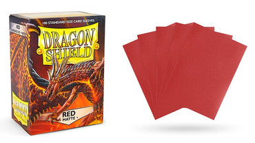 Dragon Shield Standard Sleeve - Red Matte - TCG Master