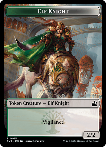 Elf Knight // Goblin (0009) Double-Sided Token [Ravnica Remastered Tokens]