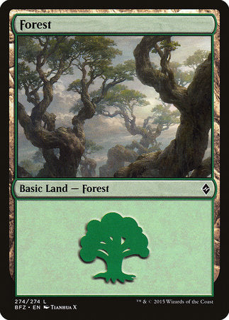 Forest (274) [Battle for Zendikar] - TCG Master
