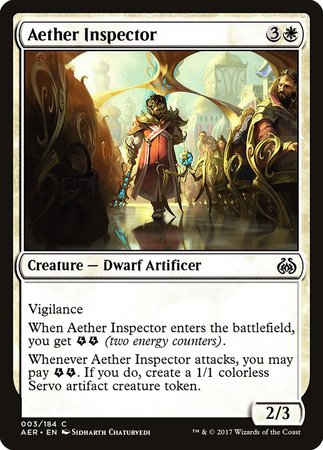 Aether Inspector [Aether Revolt] - TCG Master