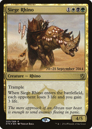 Siege Rhino [Khans of Tarkir Promos] - TCG Master