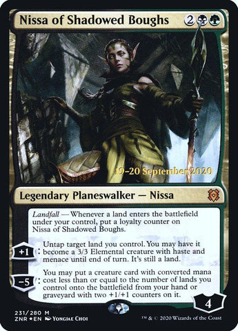 Nissa of Shadowed Boughs  [Zendikar Rising Prerelease Promos]